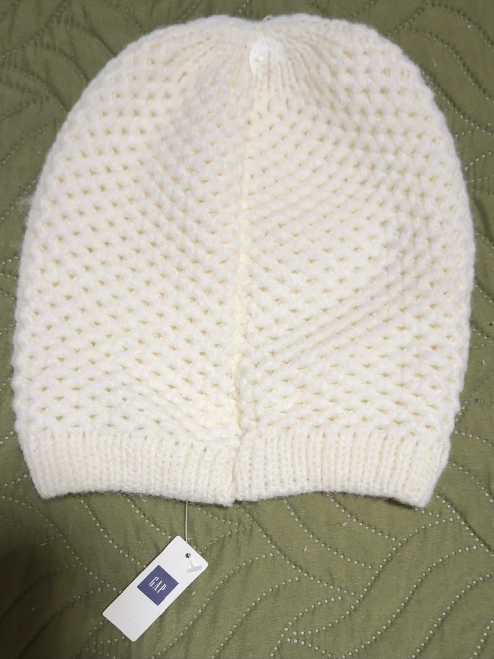 Gap Cream Knit Beanie Hat NWT Soft Winter Cap One Size